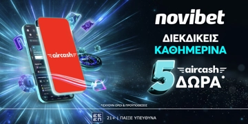 Offer Card Image for Novibet και Aircash σε μία απίθανη προσφορά*!💪
