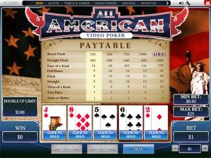 All American video poker δωρεάν